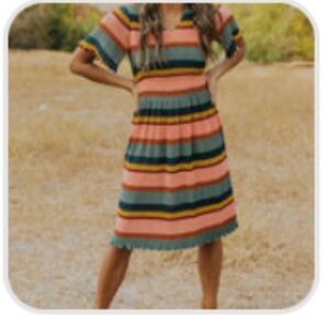 ROOLEE multi color stripe dress - size M